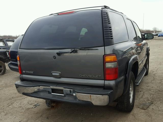 1GNEK13T01R104469 - 2001 CHEVROLET TAHOE K150 GRAY photo 4