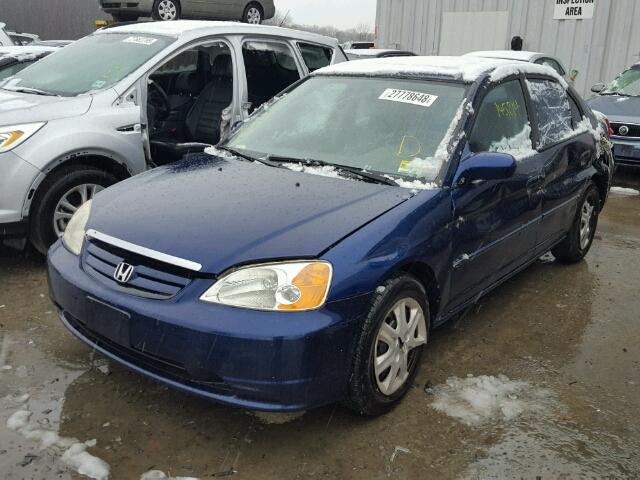 2HGES26703H552163 - 2003 HONDA CIVIC EX ლურჯი ფოტო 2