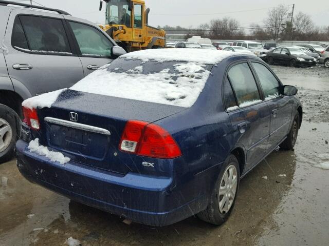 2HGES26703H552163 - 2003 HONDA CIVIC EX BLUE photo 4