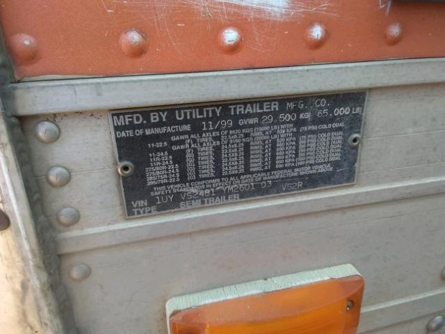 1UYVS2481YM260103 - 2000 UTILITY REEFER TWO TONE photo 10