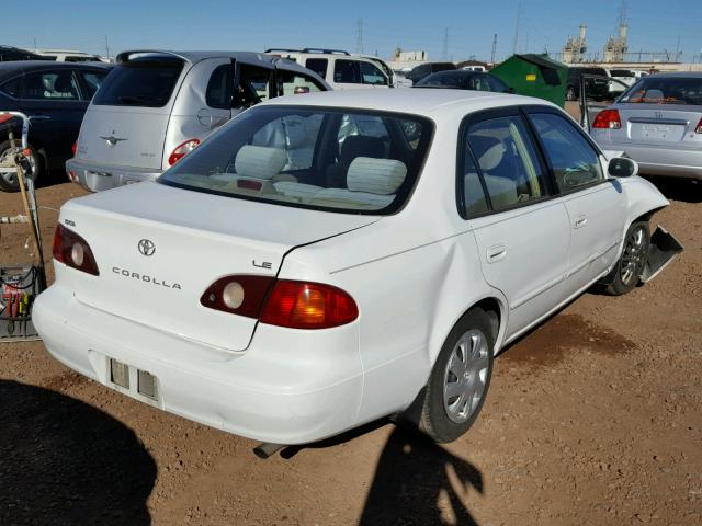 2T1BR12E21C395285 - 2001 TOYOTA COROLLA CE WHITE photo 4