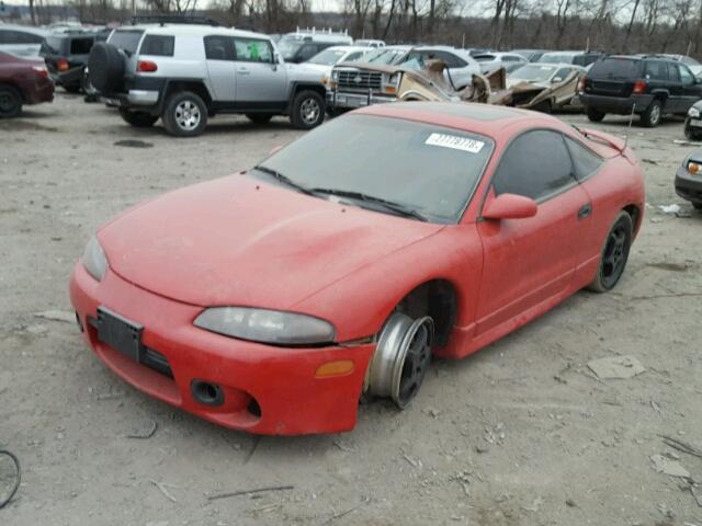 4A3AK44Y3WE062202 - 1998 MITSUBISHI ECLIPSE GS RED photo 2