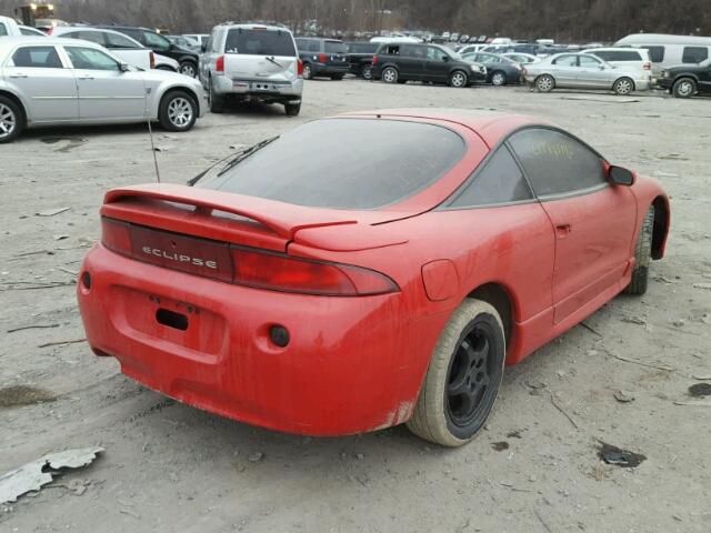 4A3AK44Y3WE062202 - 1998 MITSUBISHI ECLIPSE GS RED photo 4