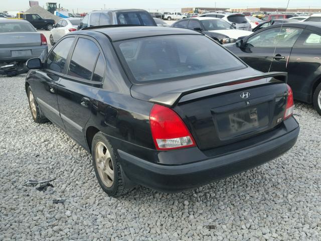 KMHDN45D03U576878 - 2003 HYUNDAI ELANTRA GL BLACK photo 3