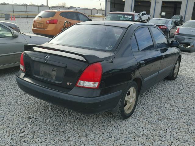 KMHDN45D03U576878 - 2003 HYUNDAI ELANTRA GL BLACK photo 4