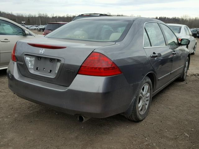 1HGCM56717A034019 - 2007 HONDA ACCORD EX GRAY photo 4