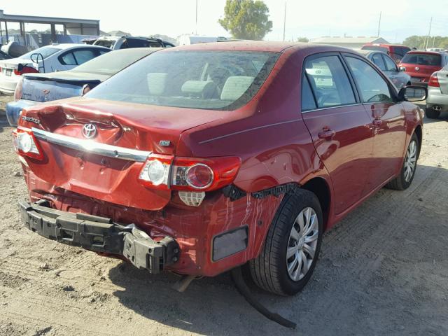 5YFBU4EEXDP130260 - 2013 TOYOTA COROLLA BA RED photo 4