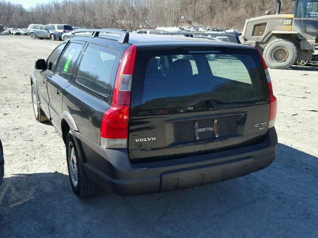 YV1SZ59H841161212 - 2004 VOLVO XC70 BLACK photo 3