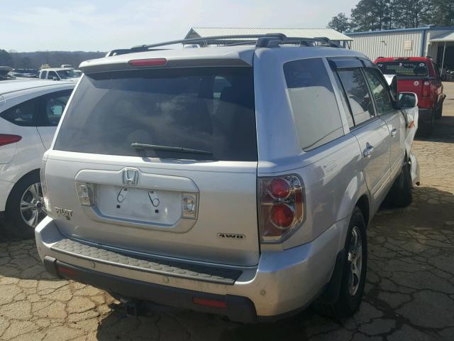 5FNYF18538B054896 - 2008 HONDA PILOT EXL SILVER photo 4