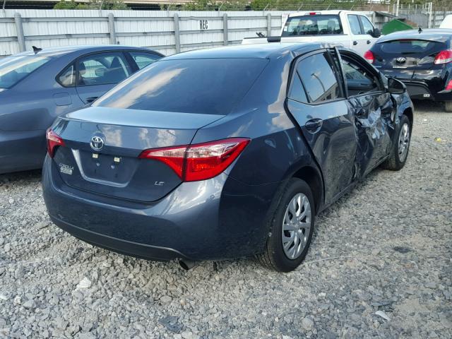 5YFBURHEXHP716200 - 2017 TOYOTA COROLLA L GRAY photo 4