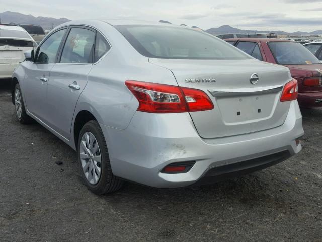 3N1AB7AP1HY366766 - 2017 NISSAN SENTRA S SILVER photo 3