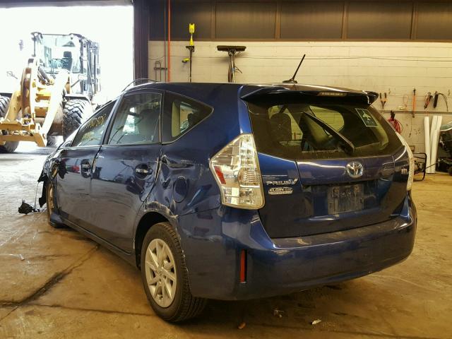 JTDZN3EU3C3159670 - 2012 TOYOTA PRIUS V BLUE photo 3