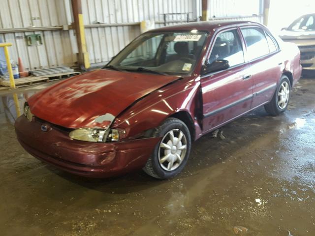1Y1SK5288XZ416785 - 1999 CHEVROLET GEO PRIZM 红色 照片 2