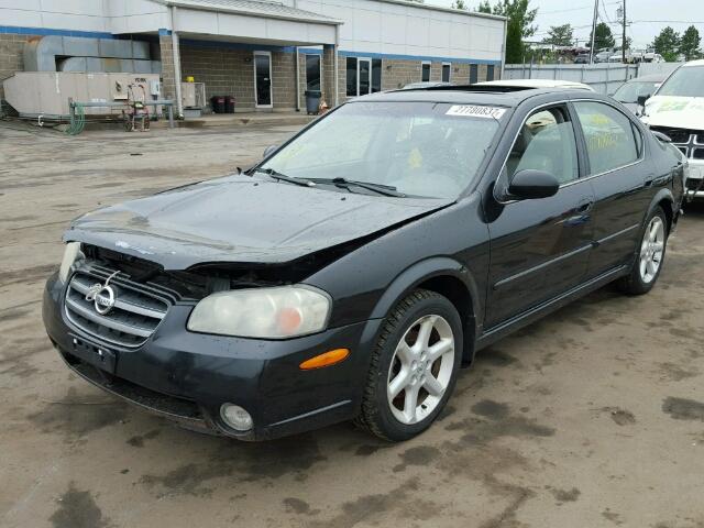 JN1DA31A62T312285 - 2002 NISSAN MAXIMA GLE BLACK photo 2