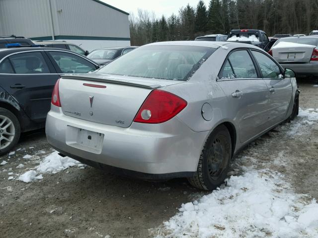 1G2ZF58B474123218 - 2007 PONTIAC G6 VALUE L SILVER photo 4