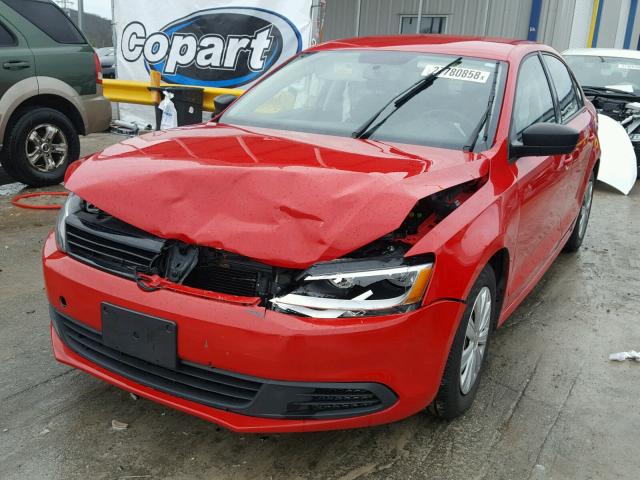 3VW2K7AJ4EM438461 - 2014 VOLKSWAGEN JETTA BASE 红色 照片 2