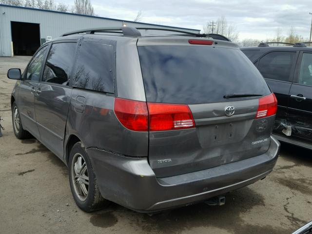 5TDZA22C84S032365 - 2004 TOYOTA SIENNA XLE CHARCOAL photo 3