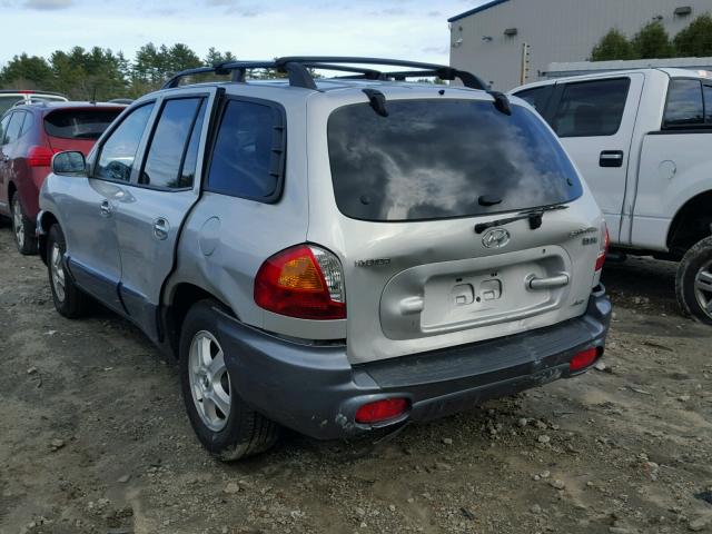 KM8SC73E64U829004 - 2004 HYUNDAI SANTA FE G SILVER photo 3