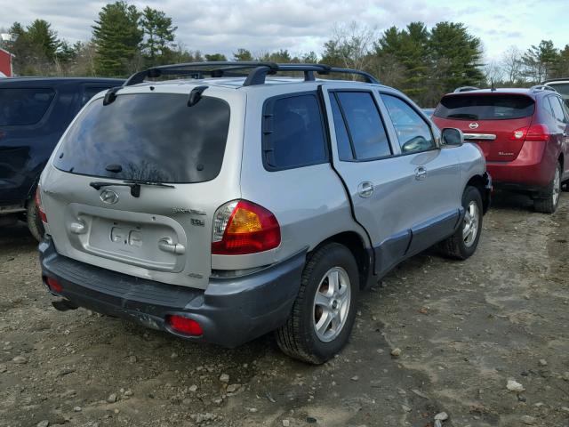 KM8SC73E64U829004 - 2004 HYUNDAI SANTA FE G SILVER photo 4