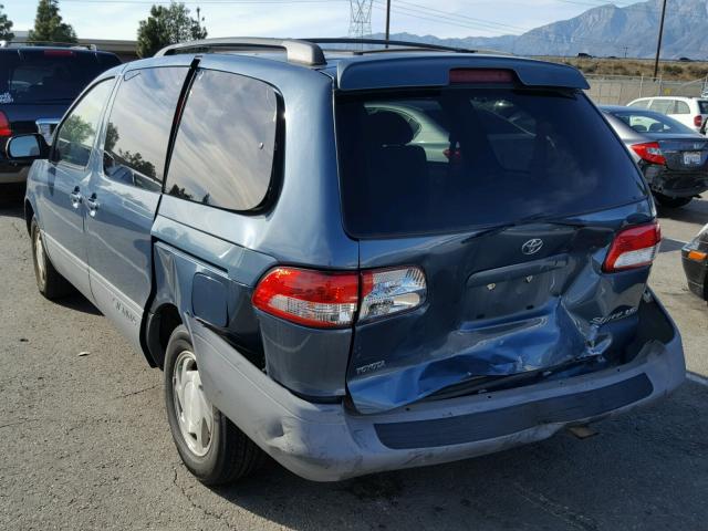 4T3ZF13C51U377650 - 2001 TOYOTA SIENNA LE BLUE photo 3