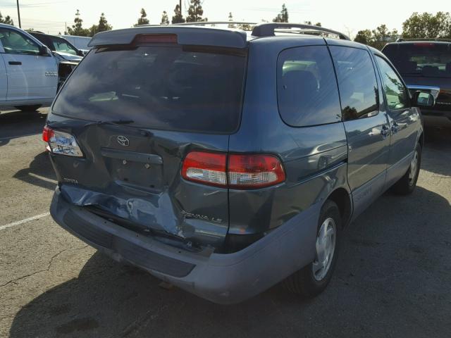 4T3ZF13C51U377650 - 2001 TOYOTA SIENNA LE BLUE photo 4