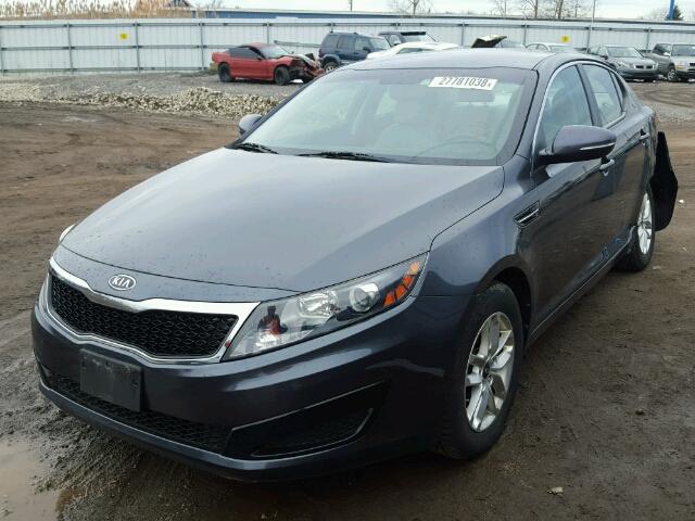 KNAGM4A73B5150550 - 2011 KIA OPTIMA LX BLUE photo 2