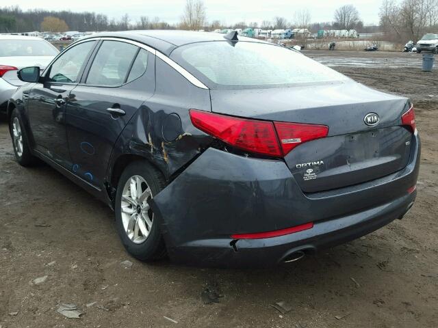 KNAGM4A73B5150550 - 2011 KIA OPTIMA LX BLUE photo 3