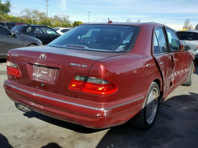 WDBJF74J92B414964 - 2002 MERCEDES-BENZ E 55 AMG BURGUNDY photo 4