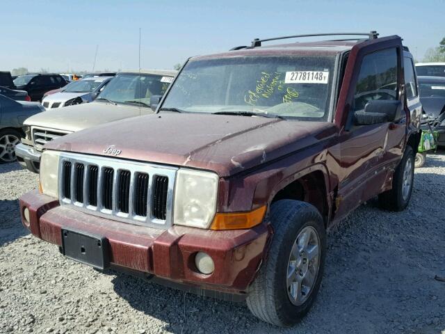 1J8HH48P37C700018 - 2007 JEEP COMMANDER ბურგუნდია ფოტო 2