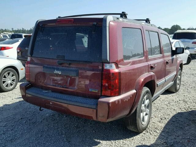 1J8HH48P37C700018 - 2007 JEEP COMMANDER ბურგუნდია ფოტო 4