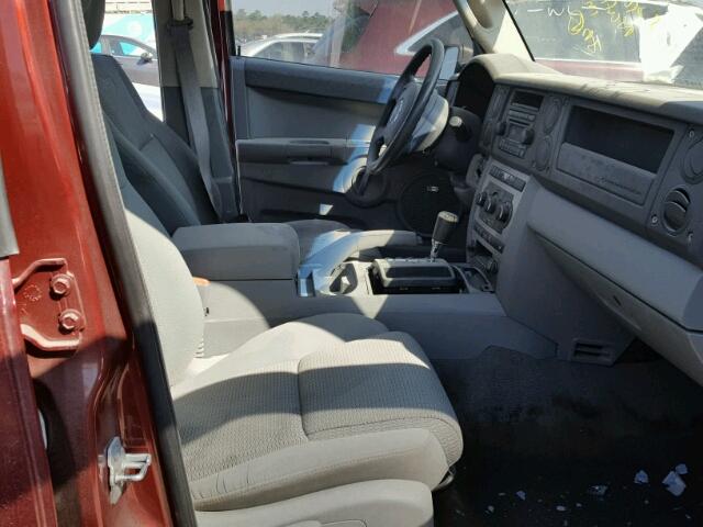 1J8HH48P37C700018 - 2007 JEEP COMMANDER ბურგუნდია ფოტო 6