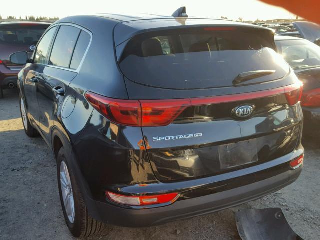 KNDPM3AC5H7229595 - 2017 KIA SPORTAGE L BLACK photo 3