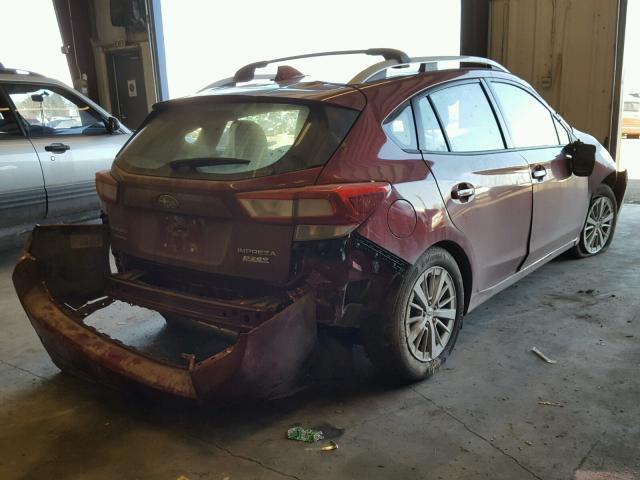 4S3GTAB62H3735344 - 2017 SUBARU IMPREZA PR RED photo 4