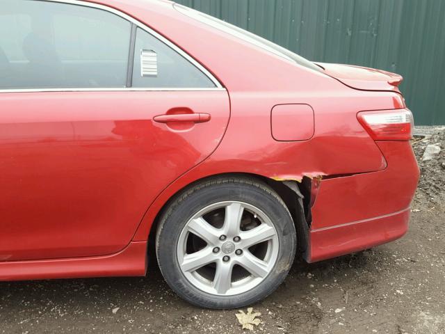 4T1BE46KX7U104309 - 2007 TOYOTA CAMRY NEW RED photo 9