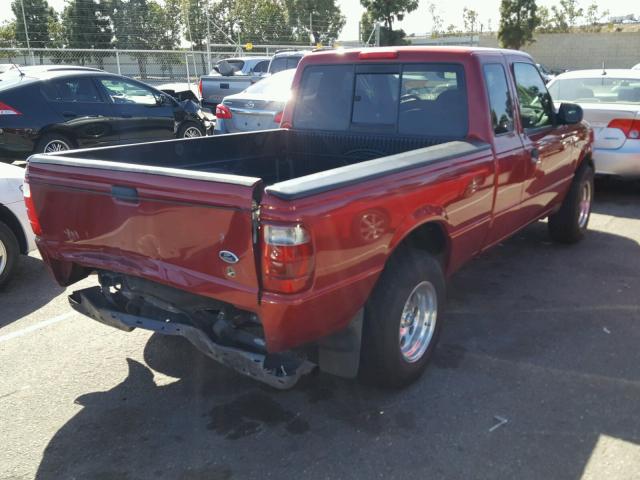 1FTYR14V93PB42377 - 2003 FORD RANGER SUP RED photo 4