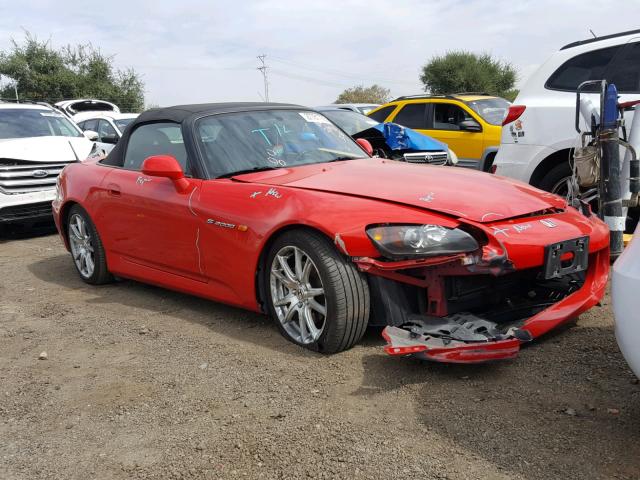 JHMAP21454T005968 - 2004 HONDA S2000 RED photo 1