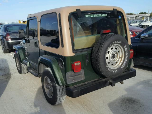 1J4FY49S2VP479397 - 1997 JEEP WRANGLER / GREEN photo 3