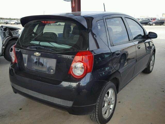 KL1TD6DE7BB186211 - 2011 CHEVROLET AVEO LS BLACK photo 4