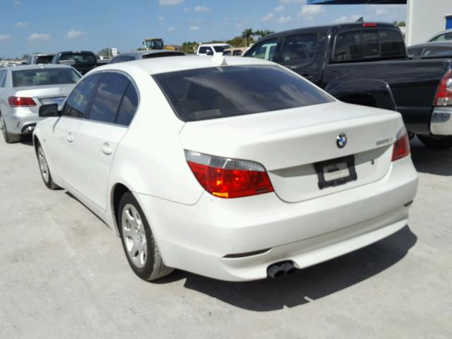 WBANA53524B852803 - 2004 BMW 525 I WHITE photo 3