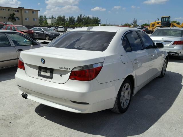 WBANA53524B852803 - 2004 BMW 525 I WHITE photo 4