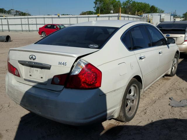 JNKBY01E57M402593 - 2007 INFINITI M45 BASE WHITE photo 4