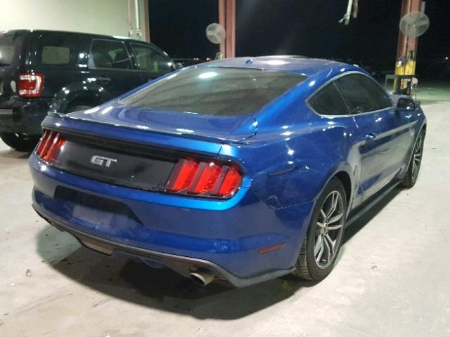 1FA6P8CF2H5281050 - 2017 FORD MUSTANG GT BLUE photo 4