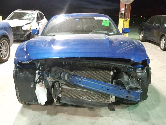 1FA6P8CF2H5281050 - 2017 FORD MUSTANG GT BLUE photo 9