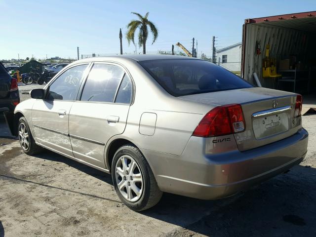 2HGES26733H556353 - 2003 HONDA CIVIC EX GOLD photo 3