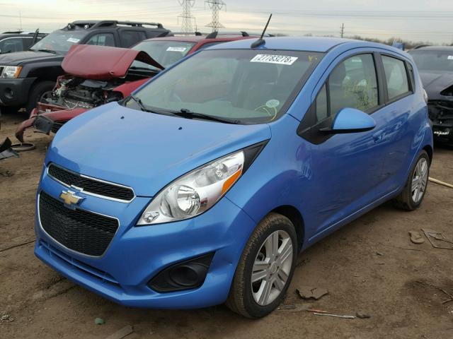 KL8CD6S90EC592272 - 2014 CHEVROLET SPARK 1LT BLUE photo 2