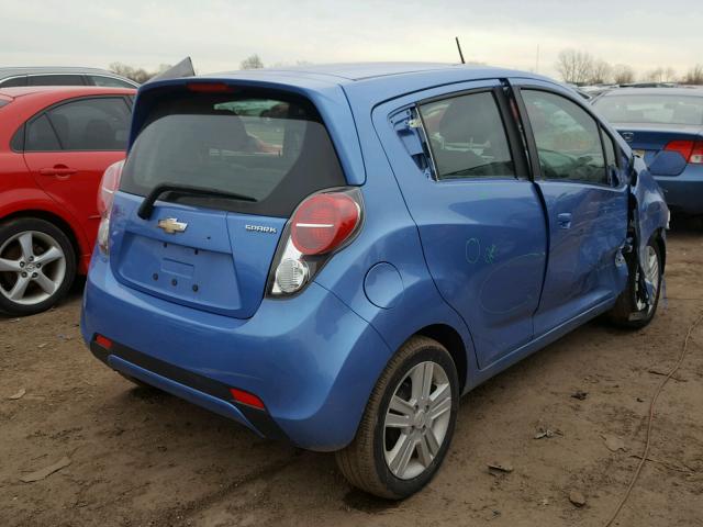 KL8CD6S90EC592272 - 2014 CHEVROLET SPARK 1LT BLUE photo 4