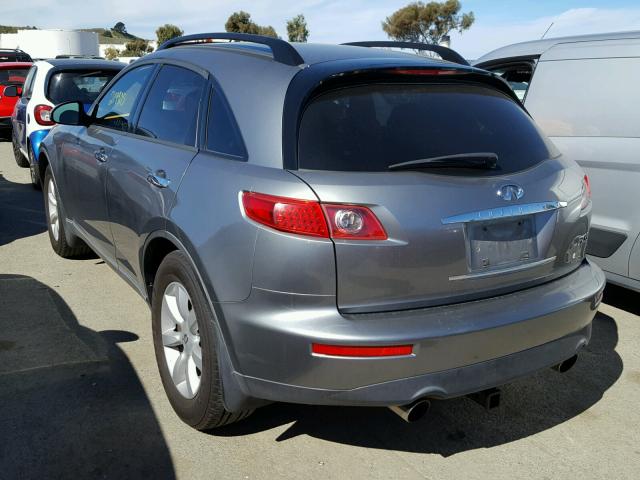 JNRAS08W34X203131 - 2004 INFINITI FX35 GRAY photo 3