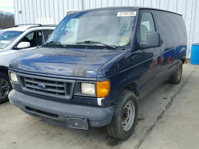 1FTRE14W34HB18709 - 2004 FORD ECONOLINE BLUE photo 2