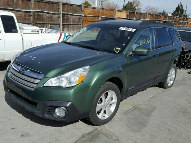 4S4BRBCC7D3318147 - 2013 SUBARU OUTBACK 2. GREEN photo 2