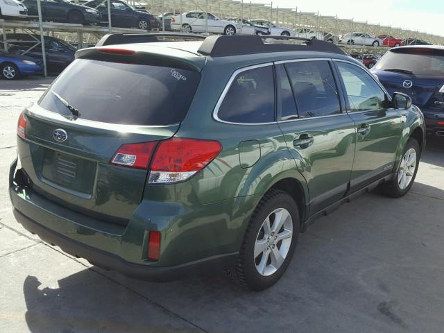 4S4BRBCC7D3318147 - 2013 SUBARU OUTBACK 2. GREEN photo 4